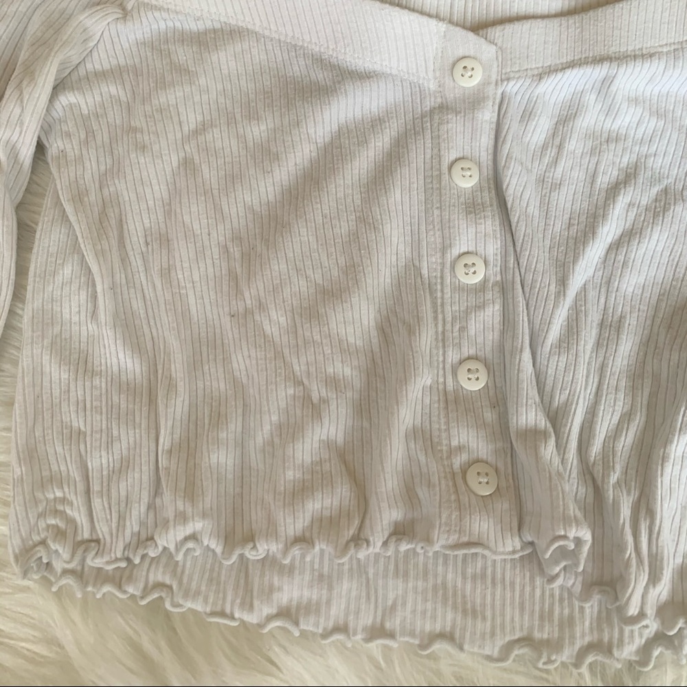 Black and white crop top set